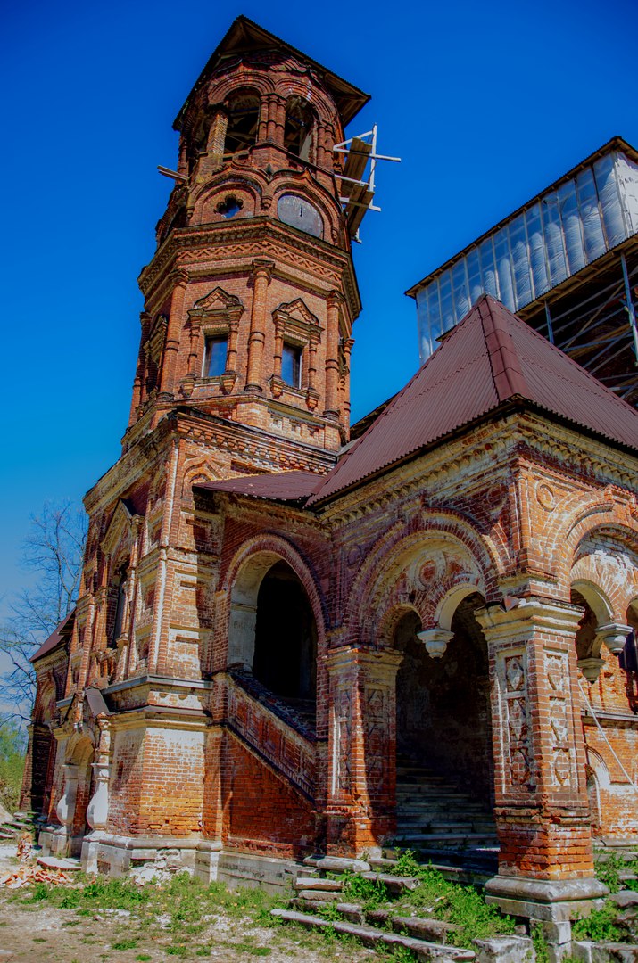 Церковь Тихвинской иконы Божией Матери в селе Высокое, Новодугинский район