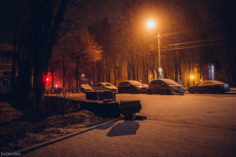 Второй "первый" снег в Смоленске 2017