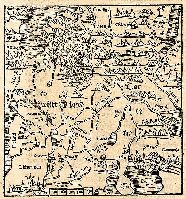 Смоленск на одной из старейших карт, датируемой XVI веком
