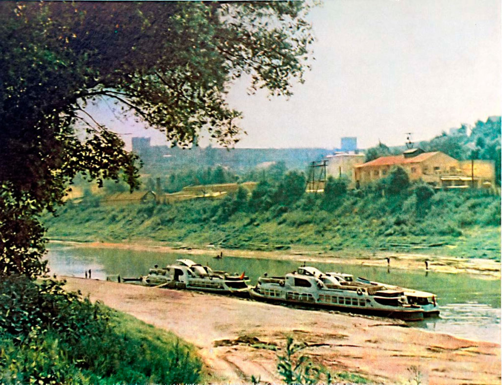Река Днепр, Смоленск, Пристань прогулочных теплоходов, 1962 г.