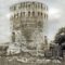 Евстафьевская башня, разрушенная немцами при отступлении