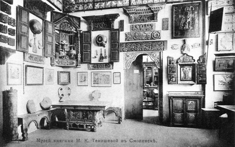 Экспозиция музея «Русская старина», фото 1909-1911 годов